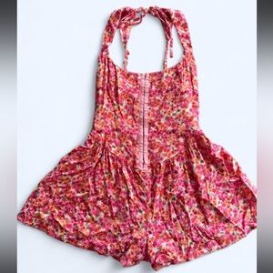 wild fable Pink Floral Halter Romper